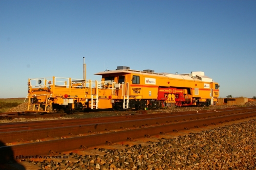 080621 2796
Walla back track, BHP track machine TM04 a Plasser Australia unit model 09-3X serial M489. 21st June 2008.
Keywords: TM04;Plasser-Australia;09-3X;M489;track-machine;