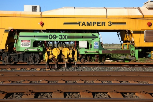 150619 9163
Walla back track, BHP track machine Tamper 3 a Plasser Australia unit model 09-3X serial M480. 19th June 2015.
Keywords: Tamper3;Plasser-Australia;09-3X;M480;track-machine;