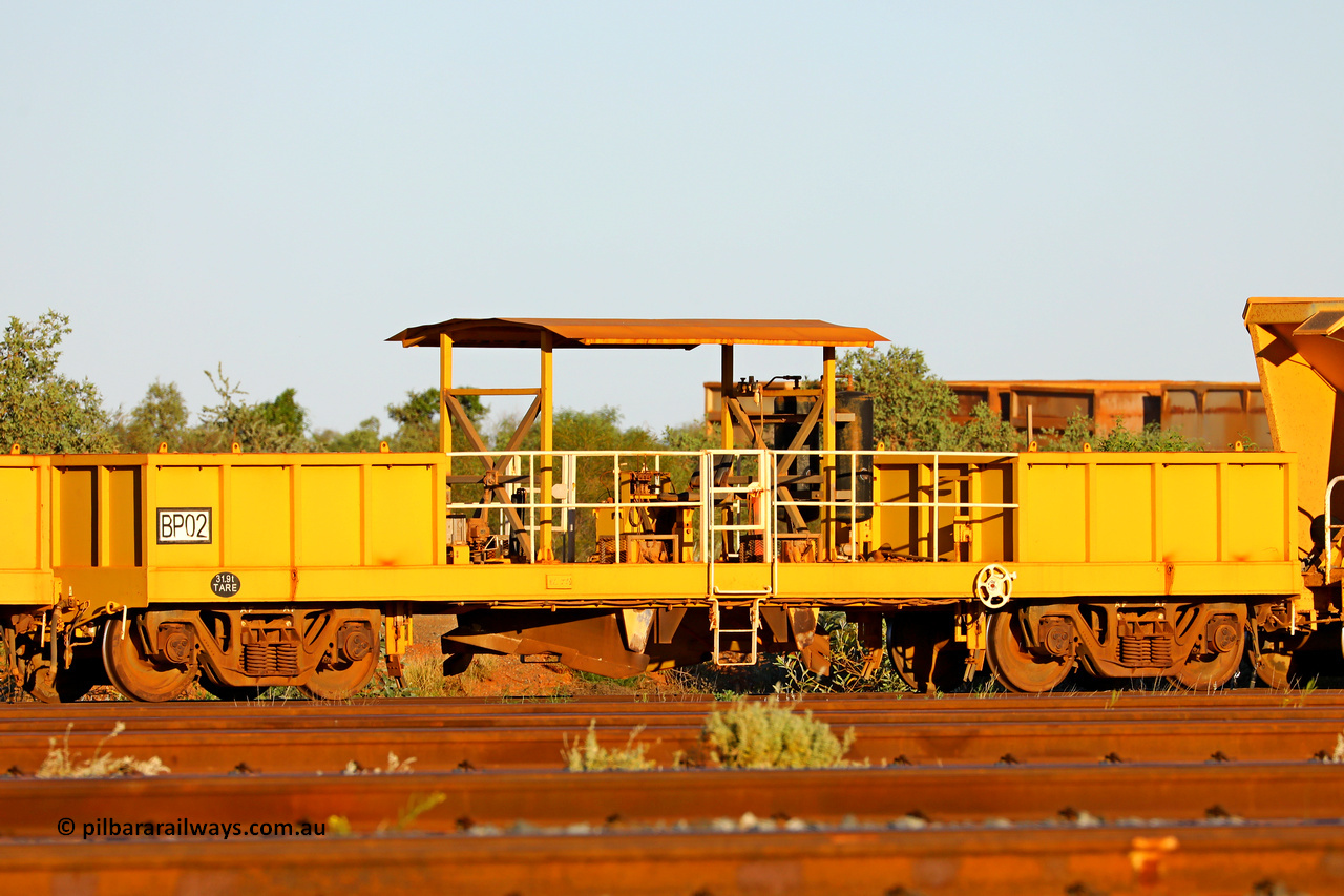 250501 0621
Thomas Yard, the second of two FMG ballast plough waggons BP 02, built in China by CSR at the Yangtze Rolling Stock Company in 2010. May 1, 2025.
Keywords: BP02;CSR-Yangtze-Rolling-Stock-Co-China;FMG-ballast-waggon