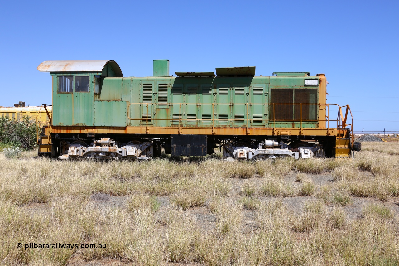 200914 7772
Pilbara Railways Historical Society, ALCo built locomotive model S-2 serial 69214 built in 1940 for the Spokane, Portland and Seattle as their #21 and retired in 1964 before coming to Australia in September 1965, numbered 007 and called 'Mabel'. Retired in December 1972 and donated to the Society in 1976. 14th September 2020.
Keywords: 007;ALCo;S-2;69214;SP&S;21;