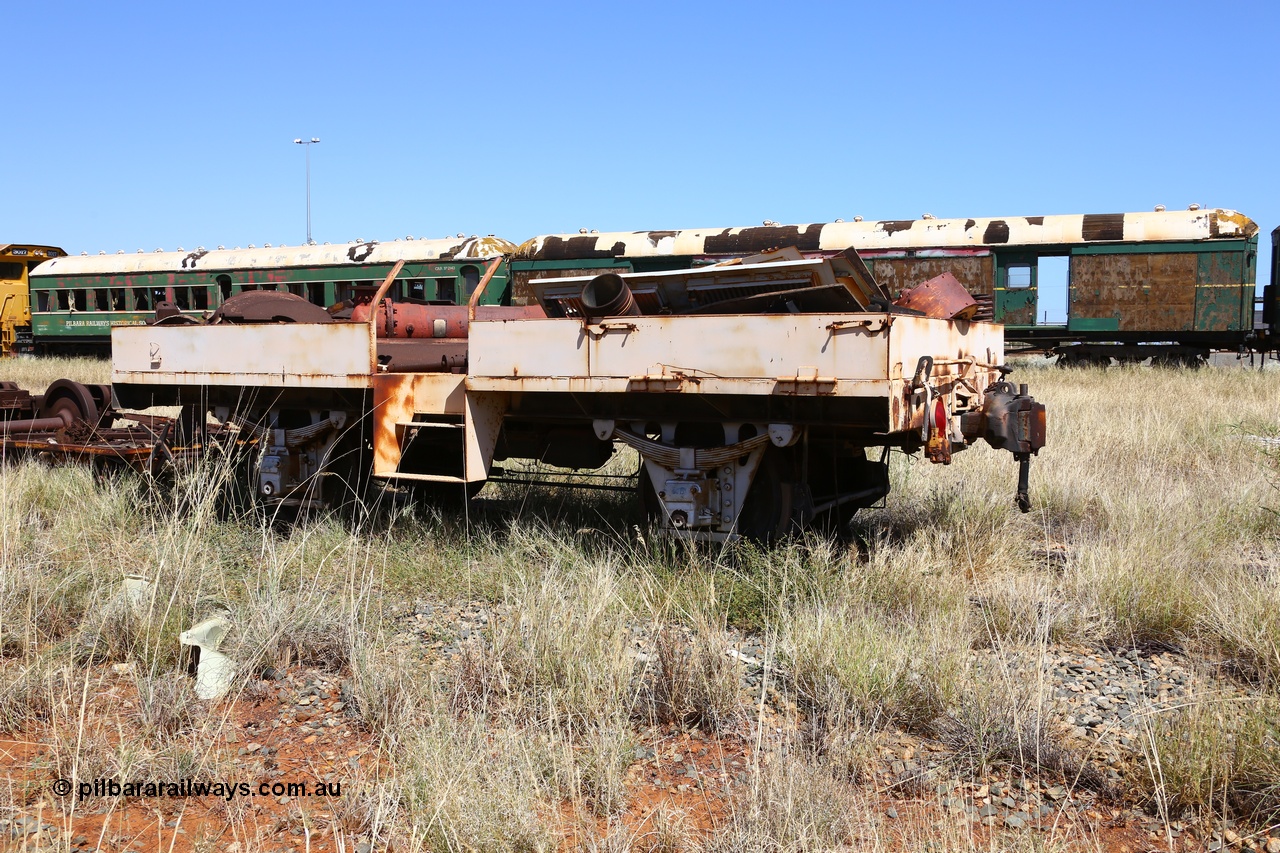 200914 7792
Pilbara Railways Historical Society, MT 2 a type of shunters float on an old NSWGR four wheel underframe. 14th September 2020.
