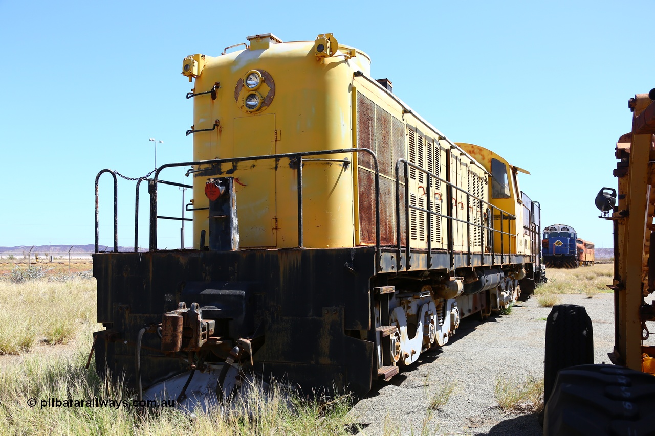 200914 7801
Pilbara Railways Historical Society museum, former Cliffs Robe River Iron Associates RSD-3 model ALCo locomotive built by Montreal Locomotive Works (MLW) in 1951 for NSWGR as the 40 class 4002 serial 77733, purchased by CRRIA in 1971 and numbered 261.002, then 1705 and finally 9405. 4002 is preserved in an operational state and another claim to fame is it run the Royal Train in NSW February 1954. Donated to the Society in 1979. 14th September 2020.
Keywords: 4002;MLW;ALCo;RSD3;77733;9405;40-class;