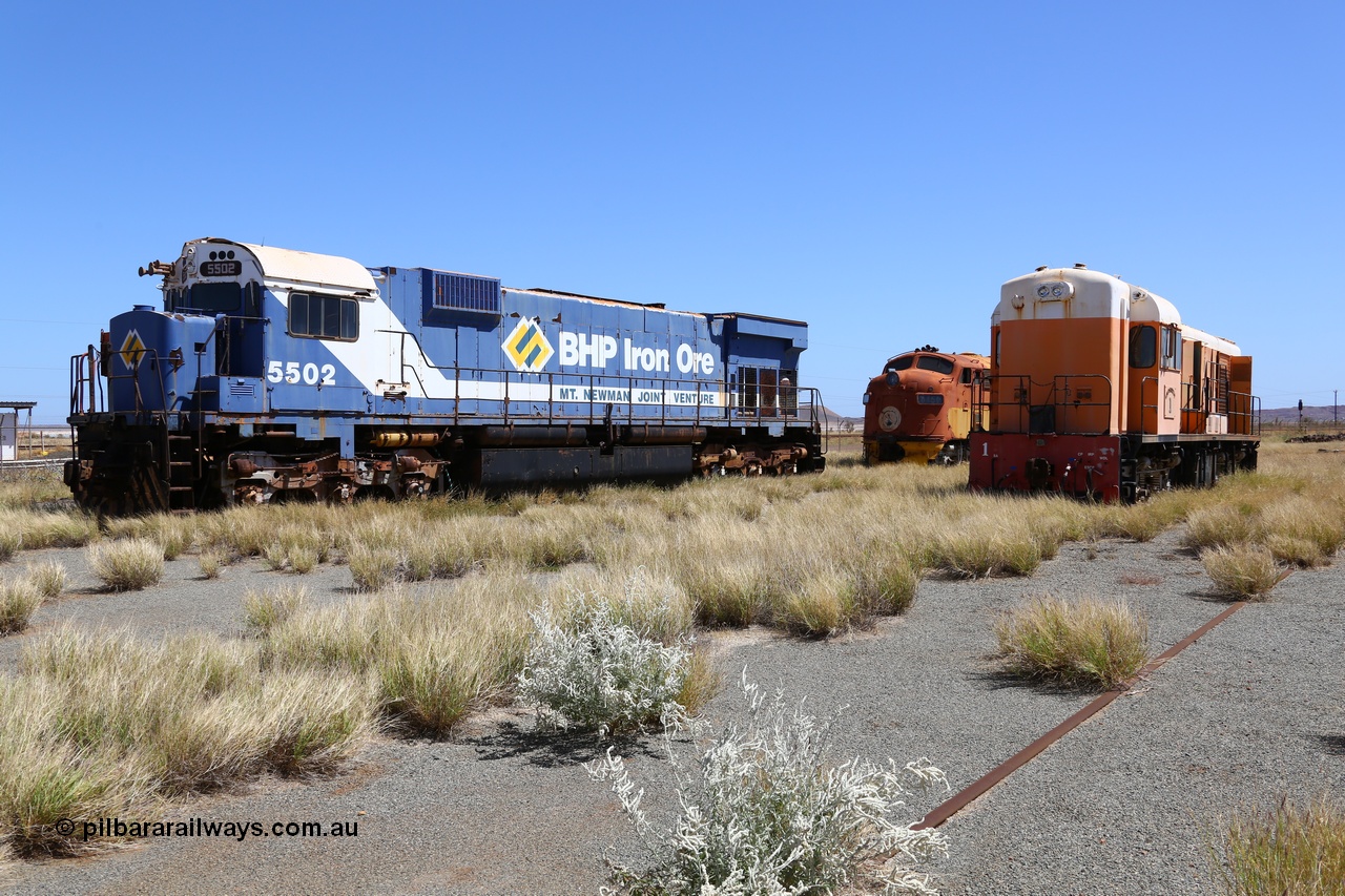 200914 7810
Pilbara Railways Historical Society museum, Australian built by Comeng NSW an MLW ALCo M636 unit formerly owned by BHP 5502 serial C6096-7 built in July 1976, retired in 1994, donated to Society in November 1995. 14th September 2020.
Keywords: 5502;Comeng-NSW;MLW;ALCo;M636;C6096-7;