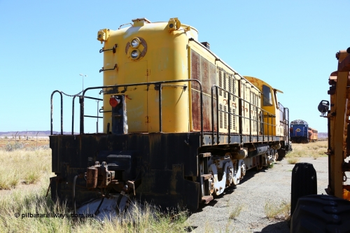 200914 7801
Pilbara Railways Historical Society museum, former Cliffs Robe River Iron Associates RSC-3 model ALCo locomotive built by Montreal Locomotive Works (MLW) in 1951 for NSWGR as the 40 class 4002 serial 77733, purchased by CRRIA in 1971 and numbered 261.002, then 1705 and finally 9405. 4002 is preserved in an operational state and another claim to fame is it run the Royal Train in NSW February 1954. Donated to the Society in 1979. 14th September 2020.
Keywords: 4002;MLW;ALCo;RSC3;77733;9405;40-class