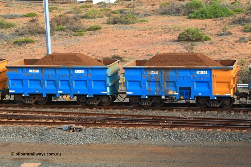 240619 0383
Cape Lambert yard, one of Rio Tinto's blue rakes with spring assisted park brake and only electronic controlled pneumatic [ECP] braking, waggon pair 31495 is a master and is bar coupled to slave waggon 36495 built by China Northen as a Q type in 12/2022. Captured on June 19, 2024.
Keywords: 31495;36495;Q-type;China-Northern;Rio-ore-waggon;