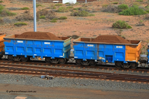 240619 0426
Cape Lambert yard, one of Rio Tinto's blue rakes with spring assisted park brake and only electronic controlled pneumatic [ECP] braking, waggon pair 31468 is a master and is bar coupled to slave waggon 36468 built by China Northen as a Q type in 12/2022. Captured on June 19, 2024.
Keywords: 31468;36468;Q-type;China-Northern;Rio-ore-waggon;