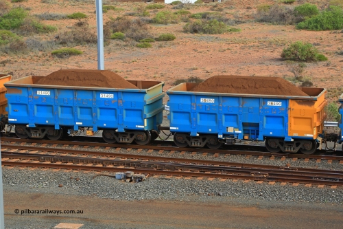 240619 0428
Cape Lambert yard, one of Rio Tinto's blue rakes with spring assisted park brake and only electronic controlled pneumatic [ECP] braking, waggon pair 31490 is a master and is bar coupled to slave waggon 36490 built by China Northen as a Q type in 12/2022. Captured on June 19, 2024.
Keywords: 31490;36490;Q-type;China-Northern;Rio-ore-waggon;