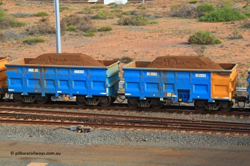 240619 0442
Cape Lambert yard, one of Rio Tinto's blue rakes with spring assisted park brake and only electronic controlled pneumatic [ECP] braking, waggon pair 31449 is a master and is bar coupled to slave waggon 36449 built by China Northen as a Q type in 12/2022. Captured on June 19, 2024.
Keywords: 31449;36449;Q-type;China-Northern;Rio-ore-waggon;
