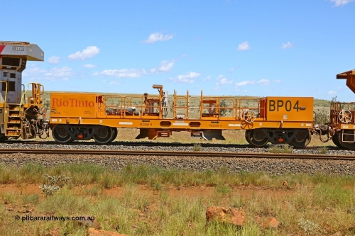 BP04 210322 9586
Near Gecko on Rio Tinto's Dampier - Tom Price line is CRRC Yangtze Rolling Stock Co of China built ballast plough waggon BP 04 on a loaded ballast rake. Location is roughly [url=https://goo.gl/maps/XZkGLreipQwHrTjw9]here[/url]. March 22, 2021.
Keywords: BP-type;BP04;Rio-ballast-plough;CRRC-Yangtze-Rolling-Stock-Co-China;