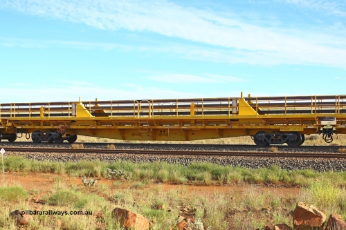 RTW021 210510 1099
Near Gull on the Rio Tinto Dampier - Tom Price line at the 101.5 km, RTW type intermediate rail waggon RTW 021 on Rio Tinto's Gemco Rail built rail train consist. May 10, 2021. [url=https://goo.gl/maps/9WbRn1E4vP6a1YbN8]Location[/url].
Keywords: RTW-type;RTW021;Gemco-Rail-WA;