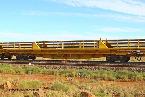 210510 1113
Near Gull on the Rio Tinto Dampier - Tom Price line at the 101.5 km, RTW type intermediate rail waggon RTW 007 on Rio Tinto's Gemco Rail built rail train consist. 10th May 2021. [url=https://goo.gl/maps/9WbRn1E4vP6a1YbN8]Location[/url].
Keywords: RTW-type;RTW007;Gemco-Rail-WA;