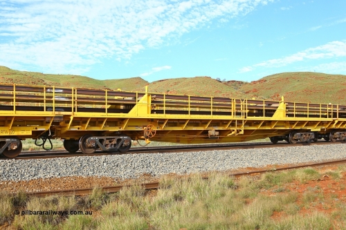 RTW019 210510 1134
Near Galah on the Rio Tinto Dampier - Tom Price line at the 89.5 km, RTW type intermediate rail waggon RTW 019 on Rio Tinto's Gemco Rail built rail train consist. May 10, 2021. [url=https://goo.gl/maps/tSmgEtp7gcG7x24b9]Location[/url].
Keywords: RTW-type;RTW019;Gemco-Rail-WA