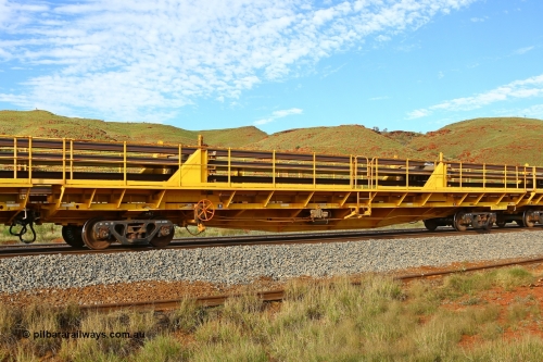 210510 1137
Near Galah on the Rio Tinto Dampier - Tom Price line at the 89.5 km, RTW type intermediate rail waggon RTW 016 on Rio Tinto's Gemco Rail built rail train consist. 10th May 2021. [url=https://goo.gl/maps/tSmgEtp7gcG7x24b9]Location[/url].
Keywords: RTW-type;RTW016;Gemco-Rail-WA