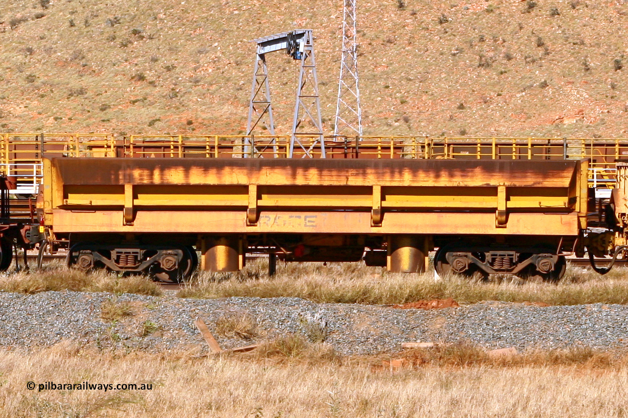 7001 060723 7696
Hamersley Iron's Two Mile complex, Robe River side dump waggon 7001, one of two built by Difco USA, side view. July 23, 2006.
Keywords: 7001;Difco-USA;Robe-ballast-waggon;