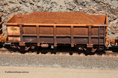 0094 160306 1536
Robe River ore waggon 094, built by Nippon Sharyo Nihon, fixed coupler non-handbrake side loaded view at the 45 km, Harding Siding on the Cape Lambert line. March 6, 2016.
Keywords: 094;Nippon-Sharyo-Nihon;Robe-ore-waggon;