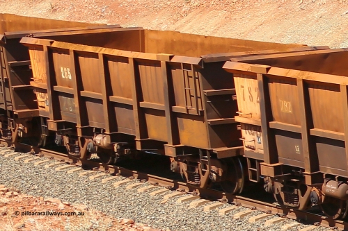 0265 160306 1324
Robe River ore waggon 265, built by Nippon Sharyo Nihon, fixed coupler non-handbrake side empty view at Greenpool on the Cape Lambert line. March 6, 2016.
Keywords: 265;Nippon-Sharyo-Nihon;Robe-ore-waggon;