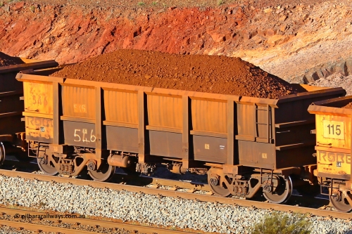 0546 180616 1643
Robe River ore waggon 546, built by Tomlinson Steel WA, fixed coupler non-handbrake side loaded view at the 38.5 km, Harding on the Cape Lambert line, June 16, 2018.
Keywords: 546;Tomlinson-Steel-WA;Robe-ore-waggon;