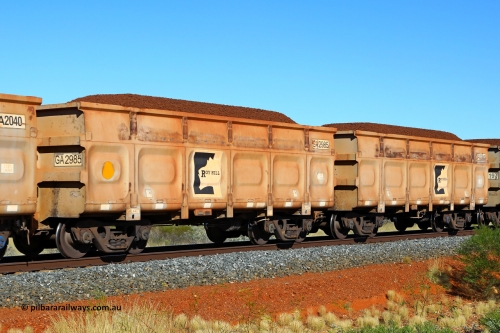 250501 0306
At the 88.448 km, just south of HPPL crossing loop on the Roy Hill line, loaded Roy Hill waggon pair GA 2985 - GA 2986, built in China by CSR Yangtze as an CCK138 model ore waggon. May 1, 2025.
Keywords: GA-type;GA2985-GA2986;CSR-Yangtze;CCK138;