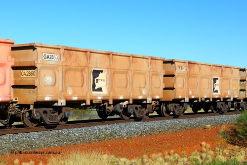 250501 0469
At the 88.448 km, just south of HPPL crossing loop on the Roy Hill line, empty Roy Hill waggon pair GA 2859 - GA 2860, built in China by CSR Yangtze as an CCK138 model ore waggon. May 1, 2025.
Keywords: GA-type;GA2859-GA2860;CSR-Yangtze;CCK138;