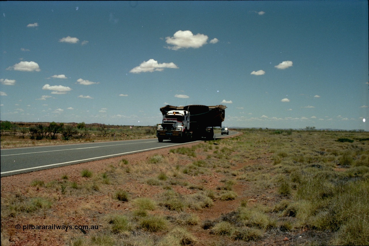 195-05
Great Northern Highway, oversize load of dump truck and dump body.
