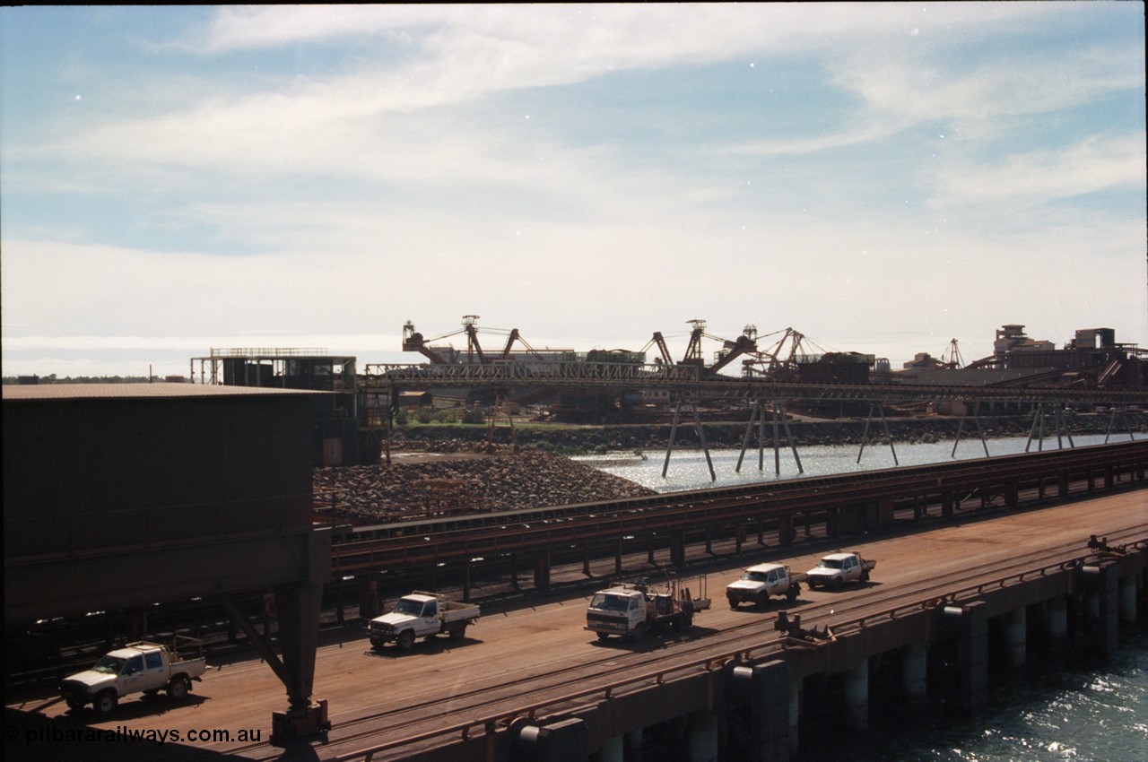 198-37
View of Nelson Point showing original plant, and conveyors etc.
