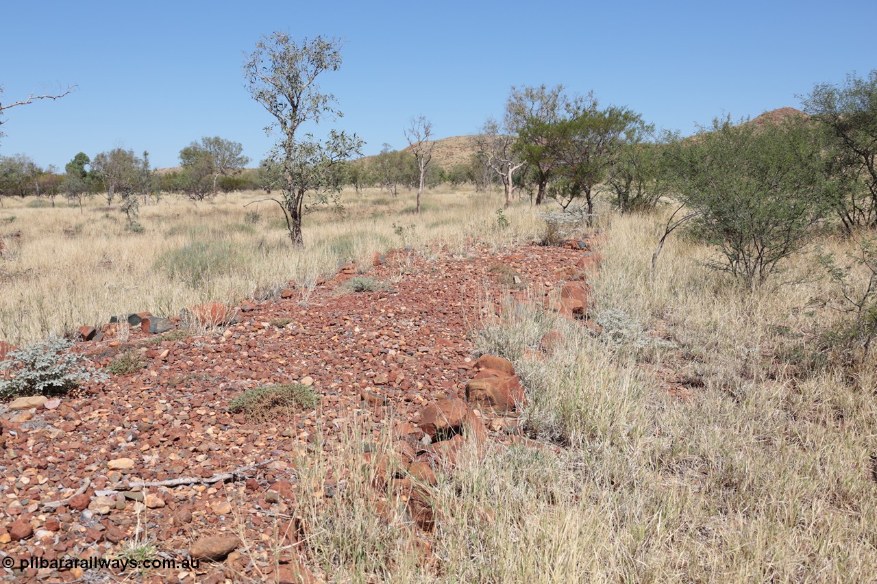 140517-4330
Eginbah Siding area, of the Marble Bar railway, looking towards Marble Bar along the alignment. [url=https://goo.gl/maps/kPfzibKBG1G2]Location here[/url].
