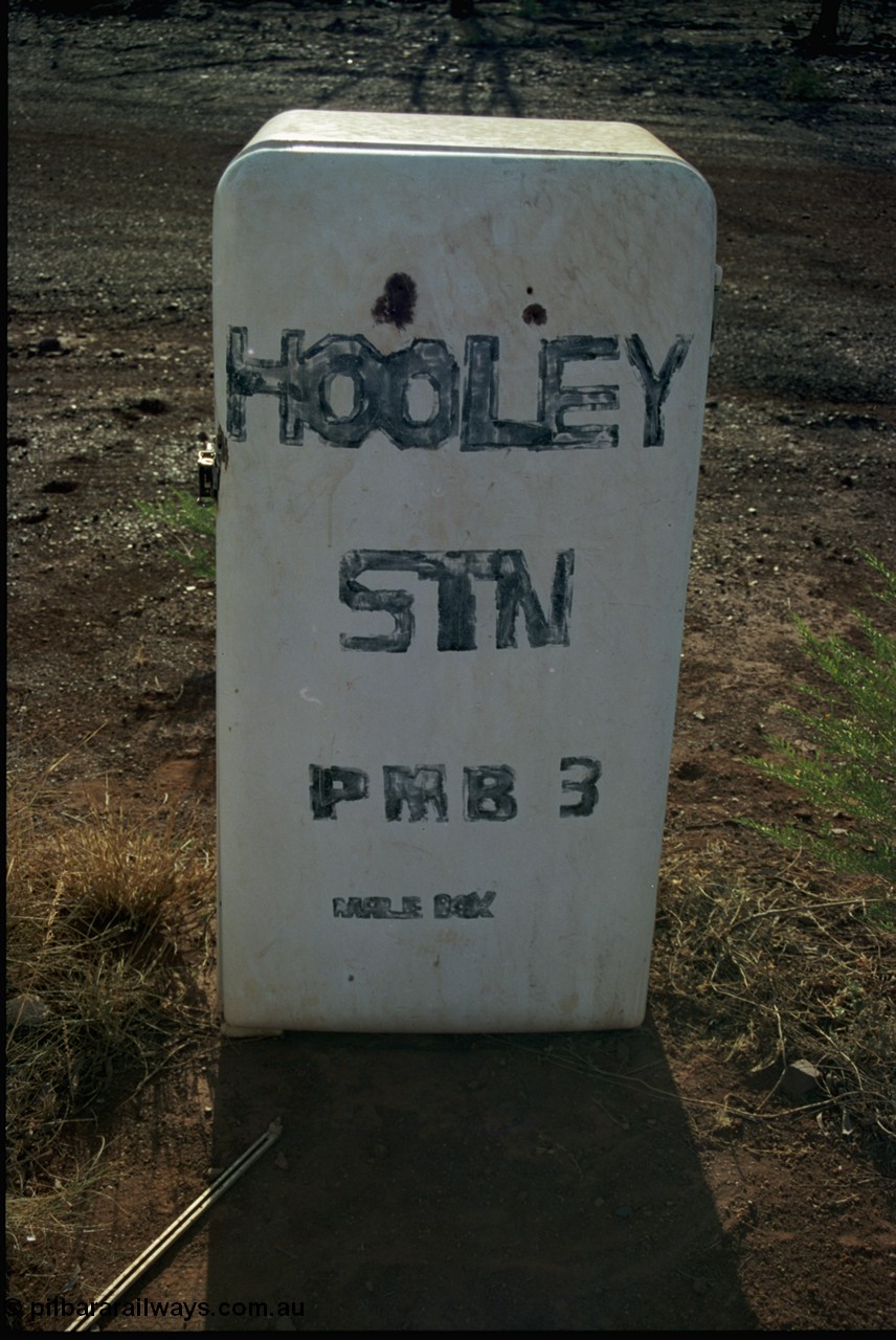 205-07
Hooley Station, old refrigerator used as mailbox, Hooley Station PMB 3 Male Box.
