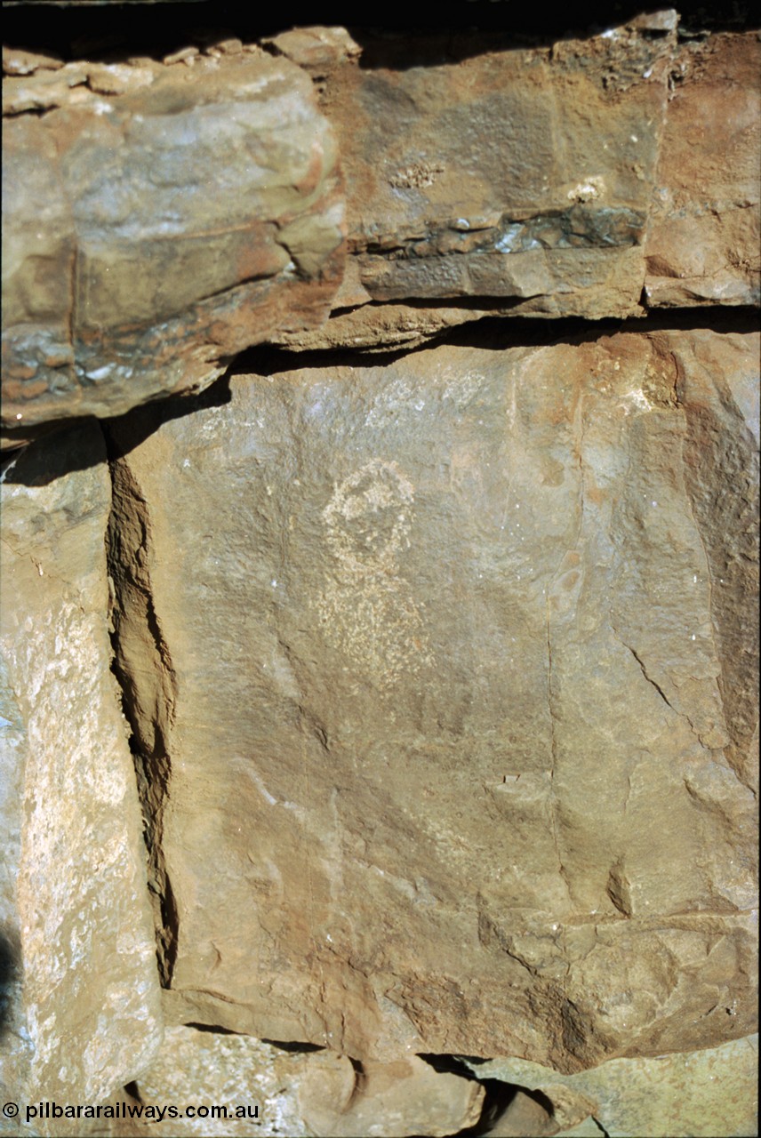 205-10
Wittenoom, Bee Gorge, rock carving.
