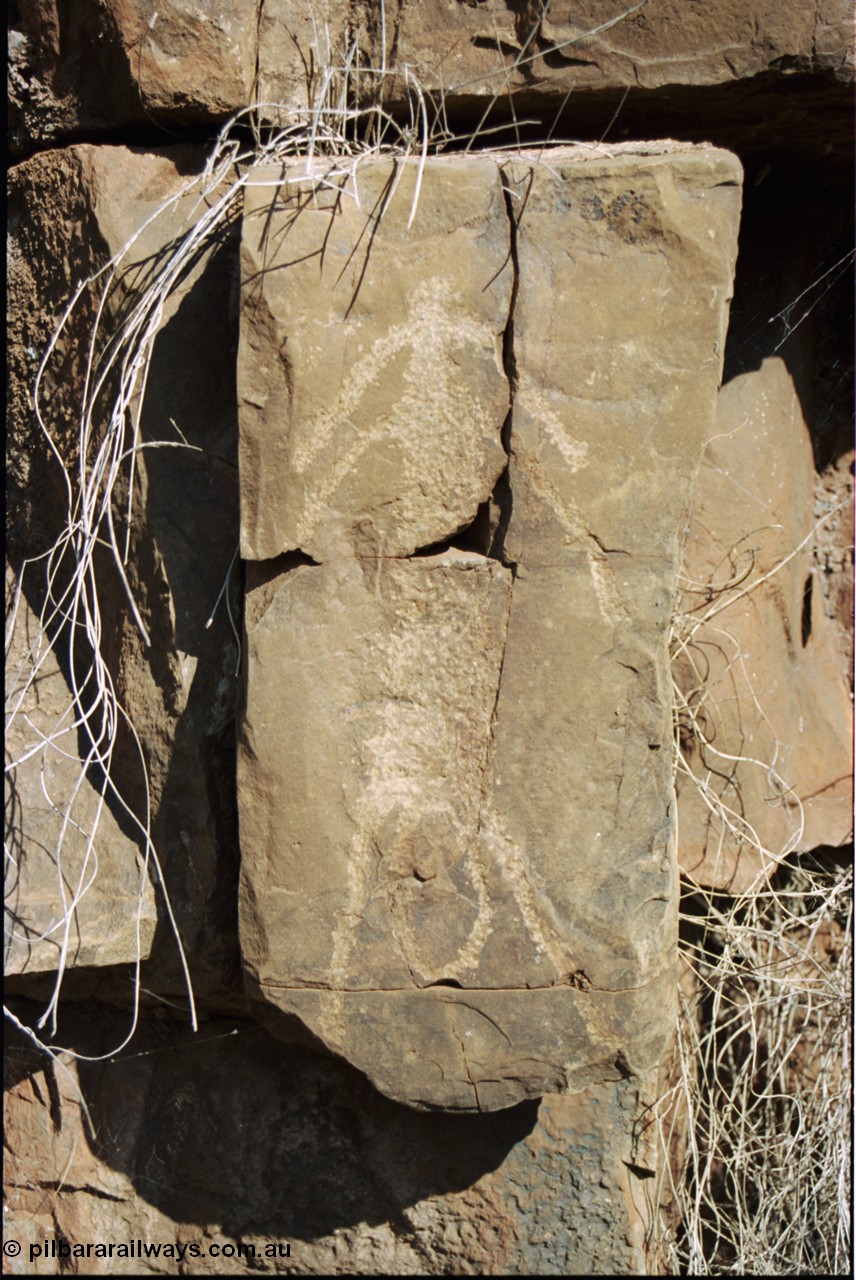 205-15
Wittenoom, Bee Gorge, rock carving.
