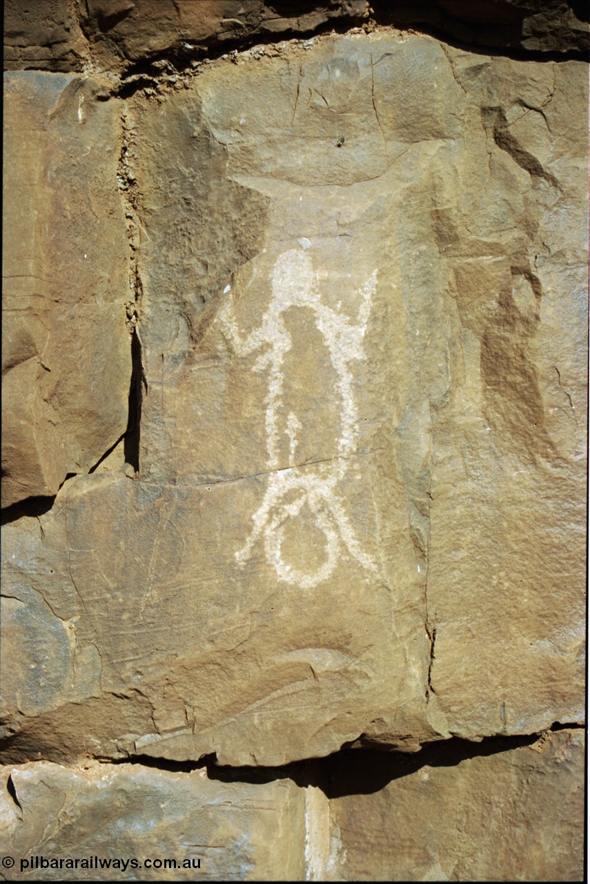 205-16
Wittenoom, Bee Gorge, rock carving.
