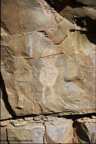 205-09
Wittenoom, Bee Gorge, rock carving.
