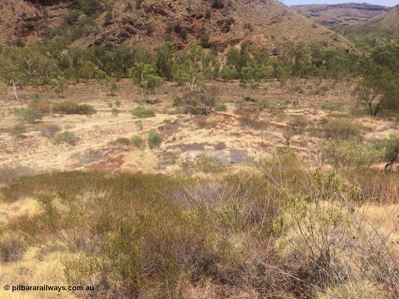 160101 2296
Wittenoom Gorge, location of former power station, showing old foundations, looking north from approx. engine hall location, geodata: [url=https://goo.gl/maps/57KCdj76x442] -22.3222833 118.3340833 [/url], iPhone 5S image.
