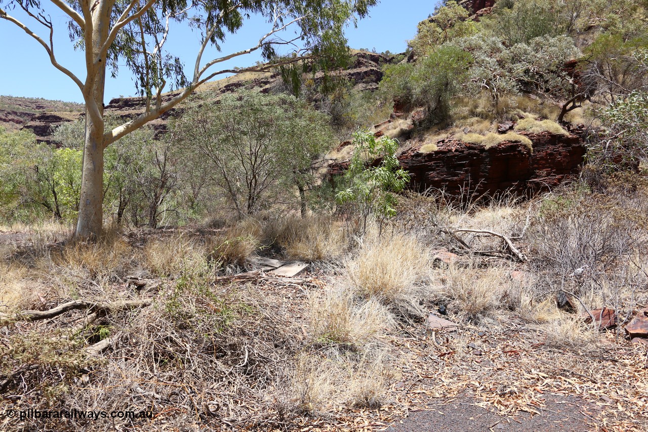 160101 9773
Wittenoom Gorge, Gorge Mine area, asbestos mining remains, 
