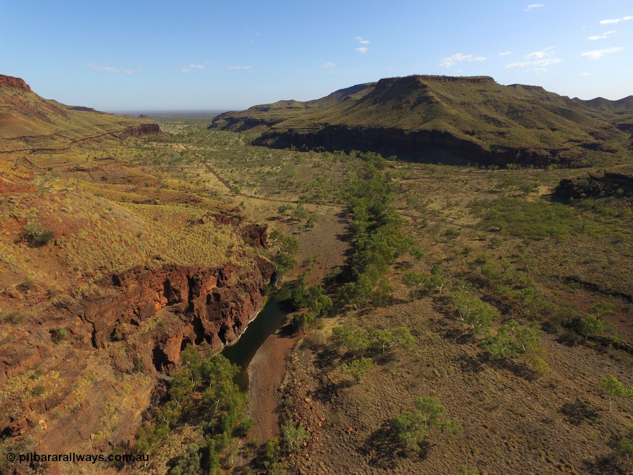 160101 DJI 0002
Wittenoom Gorge, looking north across fourth crossing back along Bolitho Rd, pool in Joffre Creek. [url=https://goo.gl/maps/jihdpkGApykWXvCa8]Geodata[/url].
