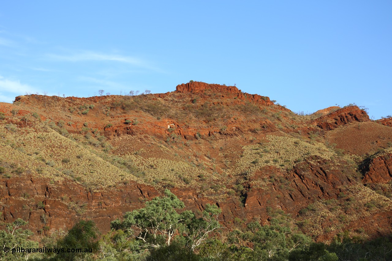 160102 9829
Wittenoom Gorge, eastern wall of gorge view, around Fifth Crossing. [url=https://goo.gl/maps/uG55Vvny2YrT4GGbA]Geodata[/url].
