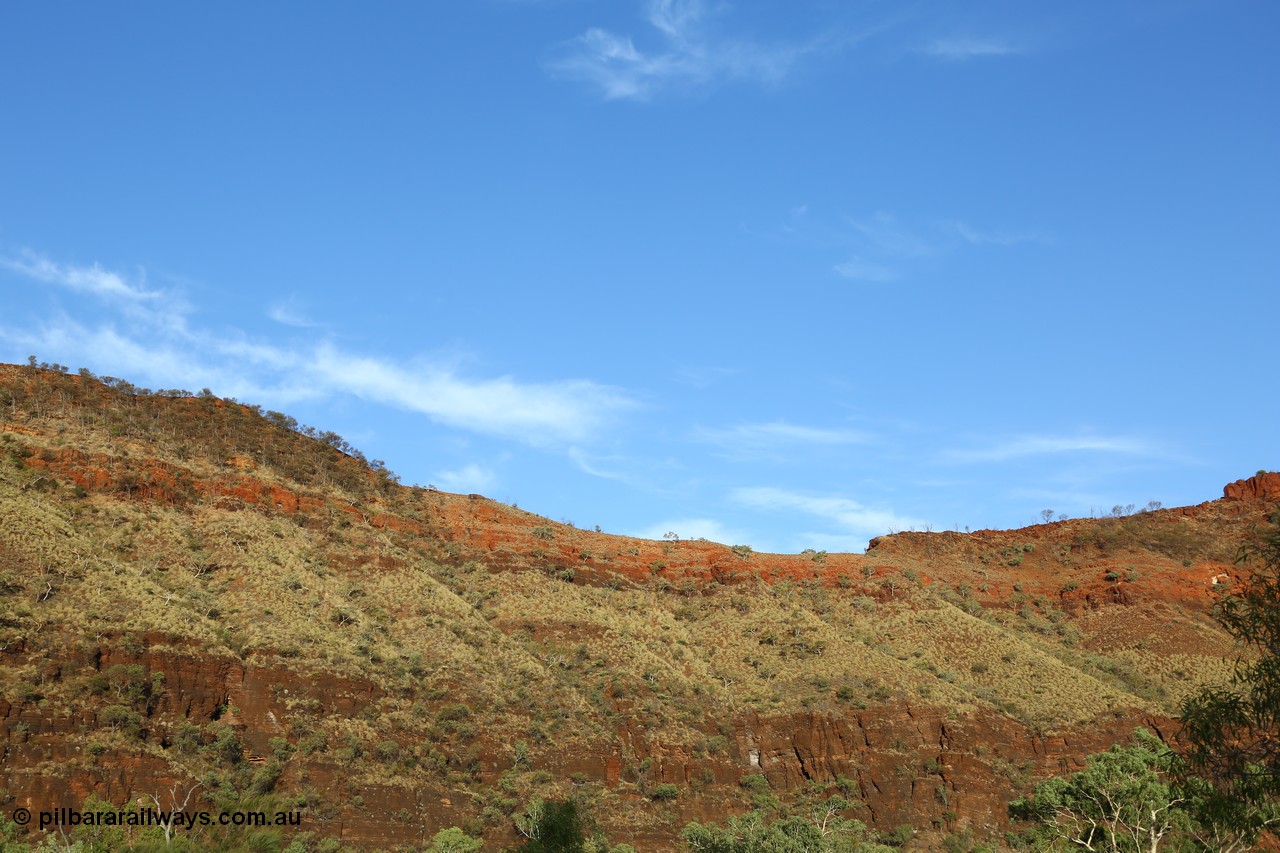 160102 9831
Wittenoom Gorge, eastern wall of gorge view, around Fifth Crossing. [url=https://goo.gl/maps/uG55Vvny2YrT4GGbA]Geodata[/url].
