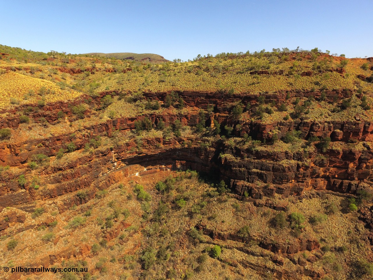 160102 DJI 0032
Wittenoom Gorge, view looking west of the wall from above Gorge Mine. [url=https://goo.gl/maps/mA8KpGFogB9ZANPw7]Geodata[/url].
