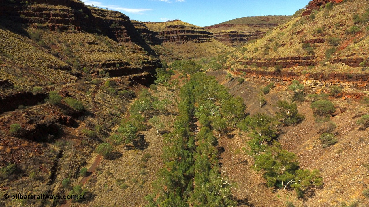 160102 DJI 0034
Wittenoom Gorge, view looking south west towards the Gorge Mine location with drive visible on both side walls. [url=https://goo.gl/maps/uf4dgdxomnXWRw5X8]Geodata[/url].
