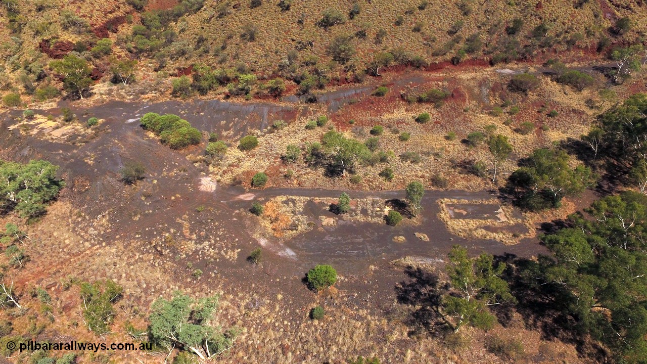 160102 DJI 0037
Wittenoom Gorge, view looking north west over the remains of the footings and slabs of the Gorge Mine location. [url=https://goo.gl/maps/MWWbRZUiatWKZFvv9]Geodata[/url].
