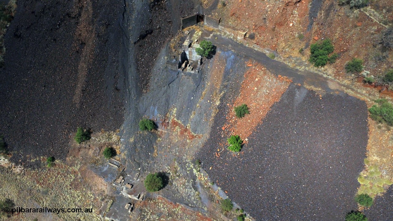 160103 DJI 0059
Colonial Mill ruins located within Wittenoom Gorge. Concrete foundations remain of the once impressive crusher, mill, dryer and bagging plant. See images of the site intact [url=http://www.pilbararailways.com.au/gallery/thumbnails.php?album=117] here [/url], Geodata: [url=https://goo.gl/maps/BD1BiF3pHTr] -22.3112605 118.3190326 [/url].
