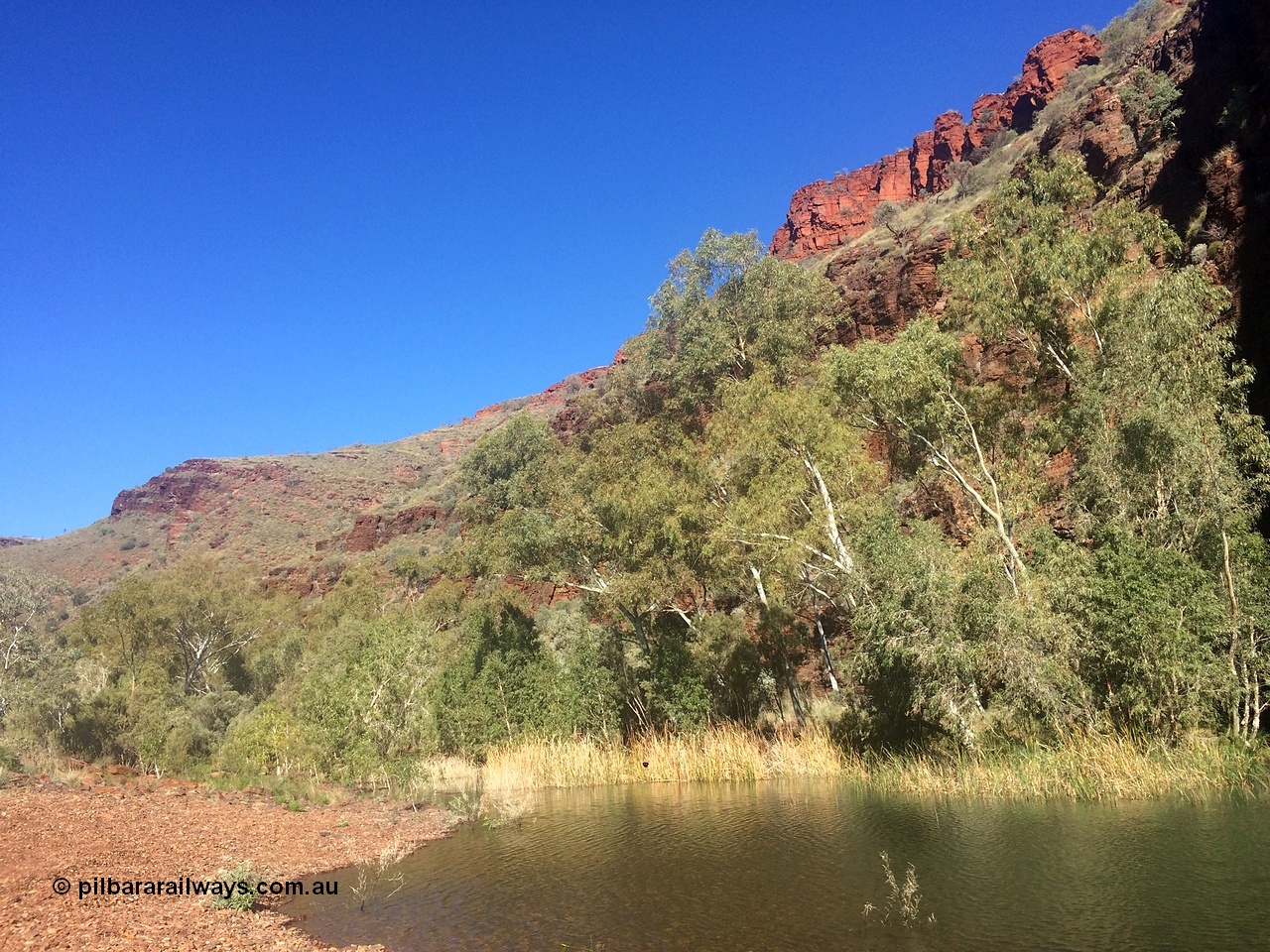 160710 iPh5S 2785
Wittenoom Gorge, Pyramid Pool looking south along the western wall of the gorge. [url=https://goo.gl/maps/wETwEHjHqzG53WNf8]Geodata[/url].
