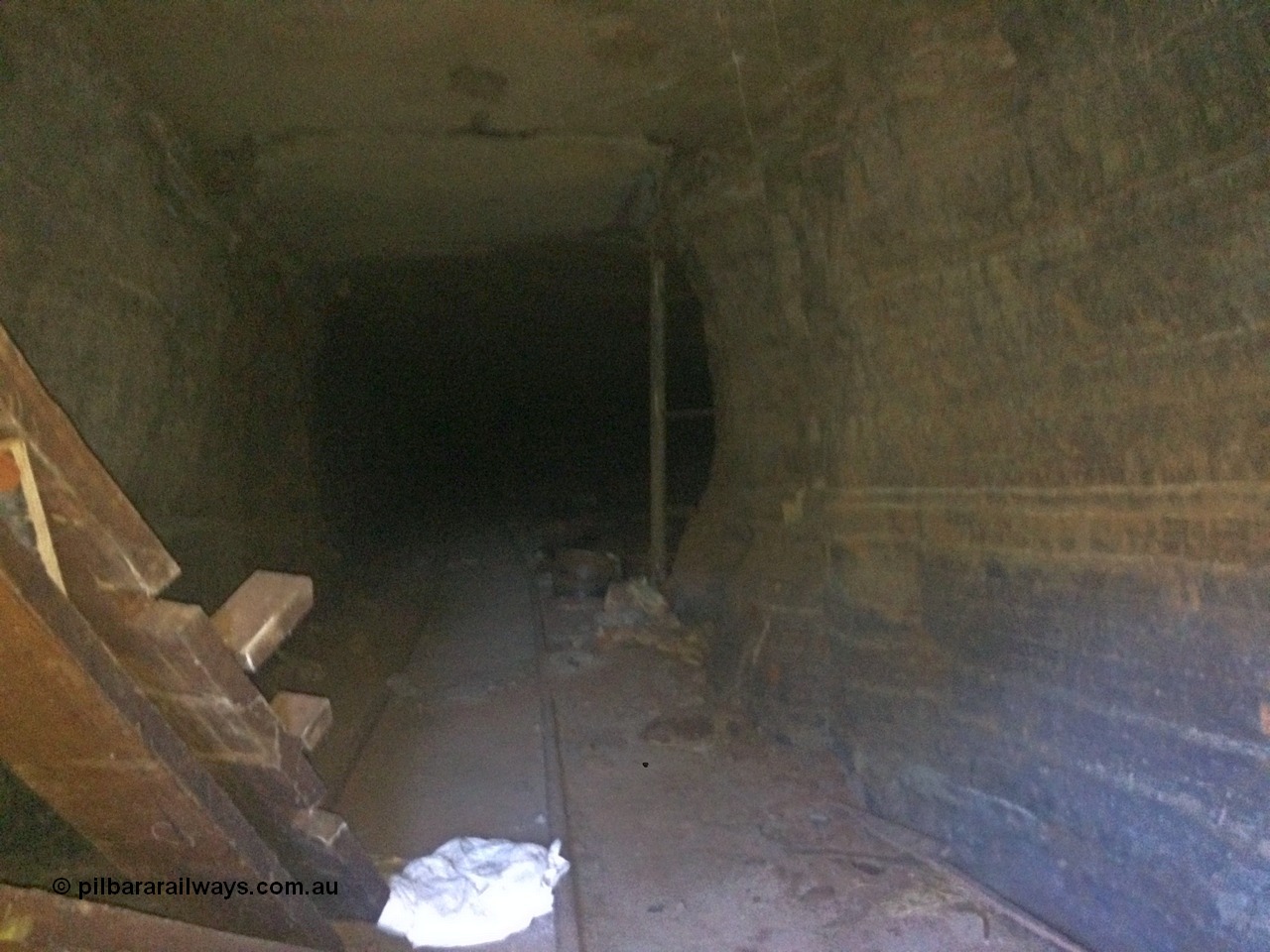 160710 iPh5S 2816
Wittenoom Gorge, Colonial Mine adit #30, looking inside through the removed blanking plate. [url=https://goo.gl/maps/KyuKADKhUA5gEoPv7]Geodata[/url].
