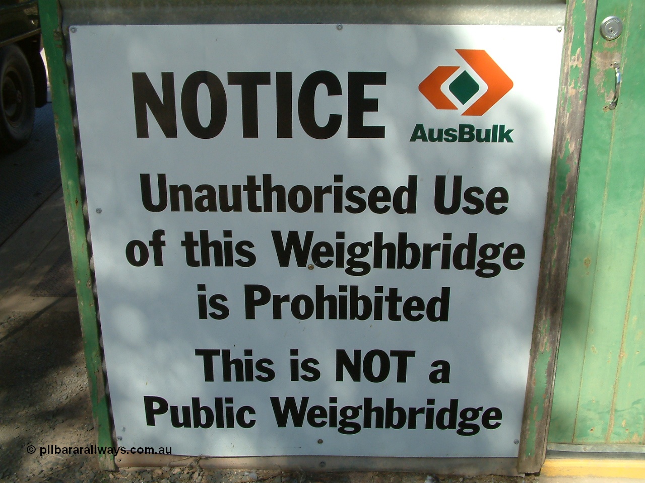 030403 132402
Eudunda, sign on the road weighbridge for the grain silos.
