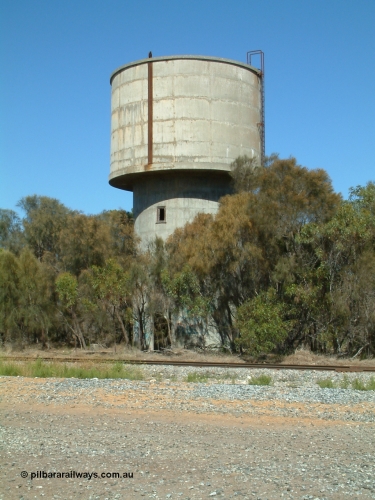 030406 110118
Coomunga, 227,000 litre concrete overhead water storage tank survives from circa 1936. April 6, 2003.

