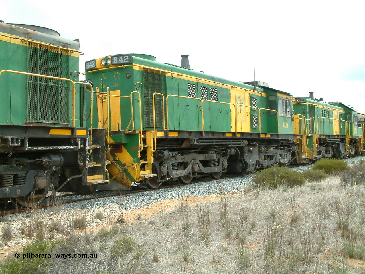030409 120830
Kielpa, former Australian National locomotive AE Goodwin ALCo model DL531 830 class unit 842 serial 84140.
Keywords: 830-class;842;84140;AE-Goodwin;ALCo;DL531;