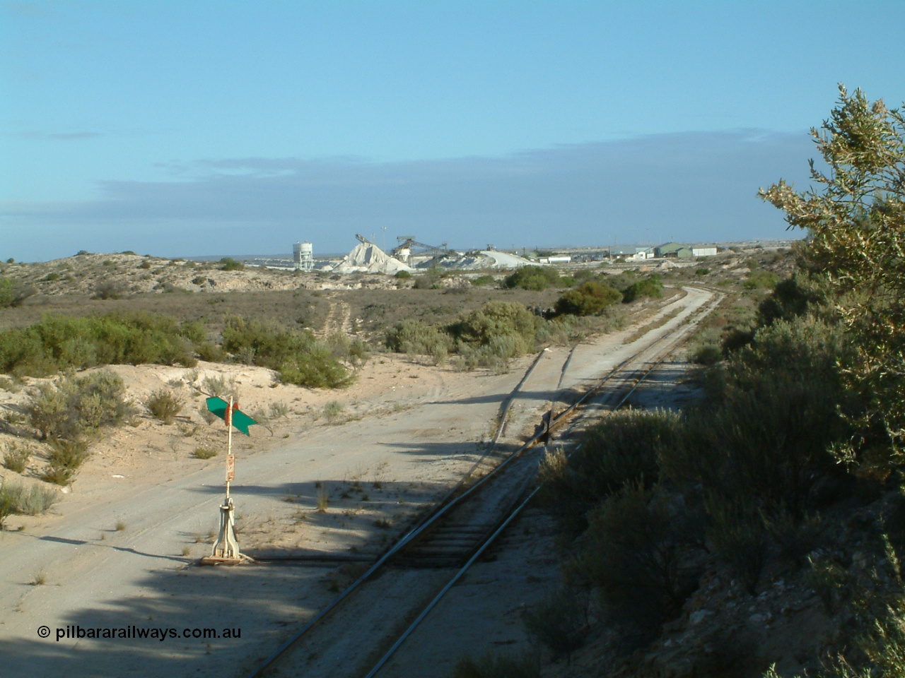 030414 164137
Kevin, , overview looking east back towards the gypsum fields and plant from the end of the loop on the line to Penong.
