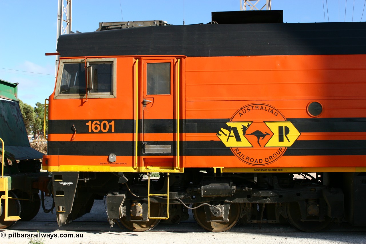 060113 2449
Thevenard, class leader 1601, a Clyde Engineering built EMD model JL22C serial 71-728, originally built for the Central Australia Railway in 1971 as NJ class leader NJ 1 'Ben Chifley' and transferred to the Eyre Peninsula in 1981. 13th January 2006.
Keywords: 1600-class;1601;71-728;Clyde-Engineering-Granville-NSW;EMD;JL22C;NJ-class;NJ1;