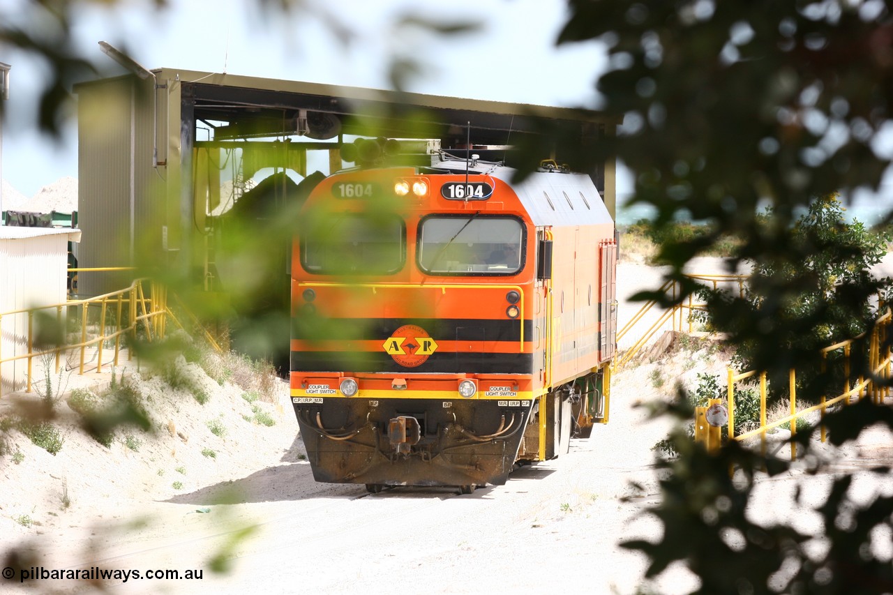 060113 2569
Thevenard, a view through the trees at the Gypsum Resources Australia (GRA) unloading shed as train 6DD4 commences unloading. 13th January 2006.
Keywords: 1600-class;1604;71-731;Clyde-Engineering-Granville-NSW;EMD;JL22C;NJ-class;NJ4;