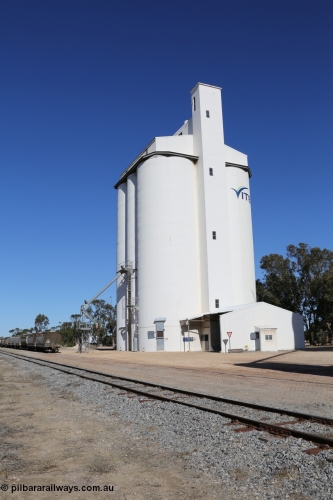 130703 0193
Tooligie, overview of the four cell concrete grain silo complex and yard with grain waggon loading finished. [url=https://goo.gl/maps/aTbSzrDfCSyMvWpEA]Geo location[/url]. 3rd July 2013.
