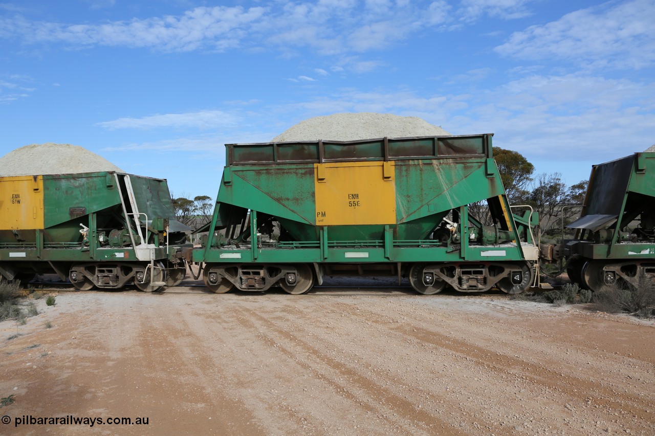 130708 0750
Charra, originally an Kinki Sharyo built NH type for the NAR now coded ENH type ENH 55 E, with hungry boards still fitted loaded with gypsum, [url=https://goo.gl/maps/fnkK0]Charoban Rd grade crossing, 477.8 km[/url].
Keywords: ENH-type;ENH55;Kinki-Sharyo-Japan;NH-type;NH955;